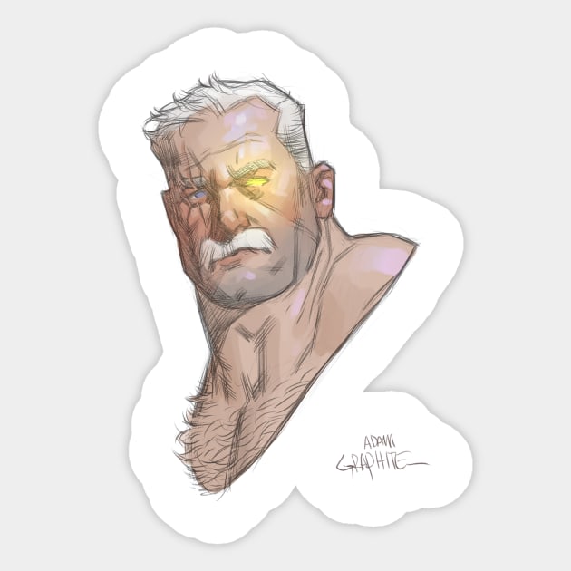 Cable Portrait Sticker by AdamGraphite